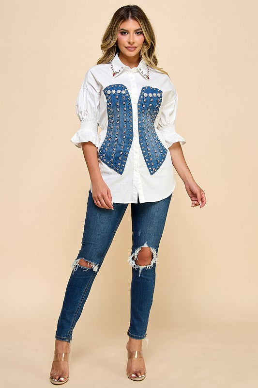 Shirt with Denim