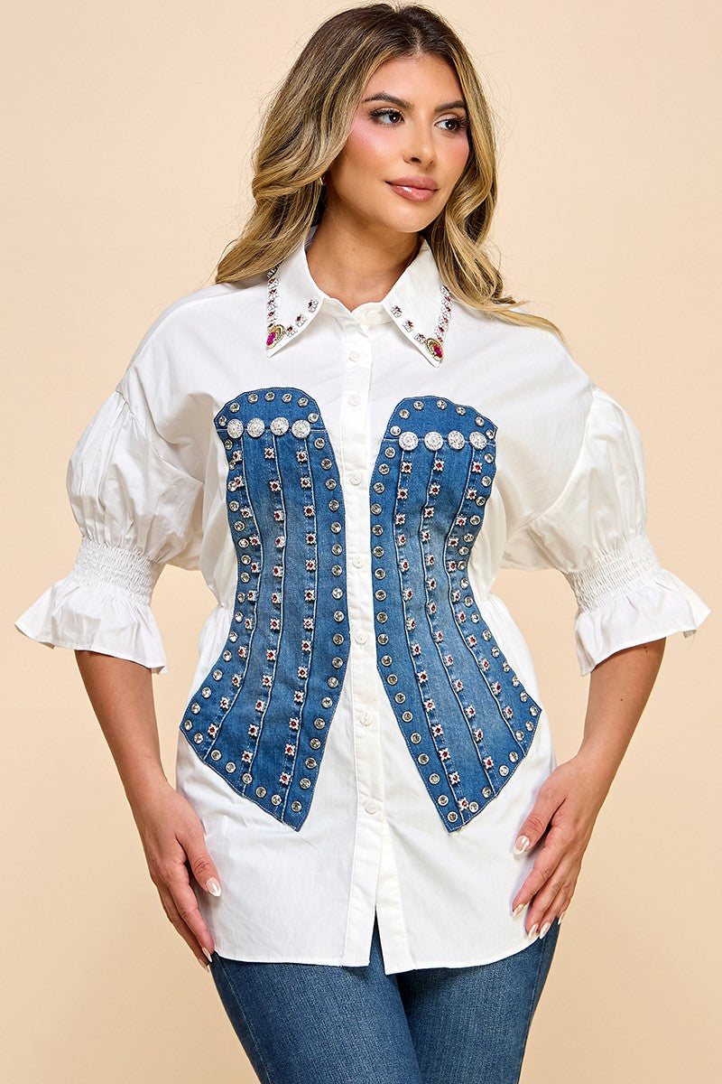 Shirt with Denim
