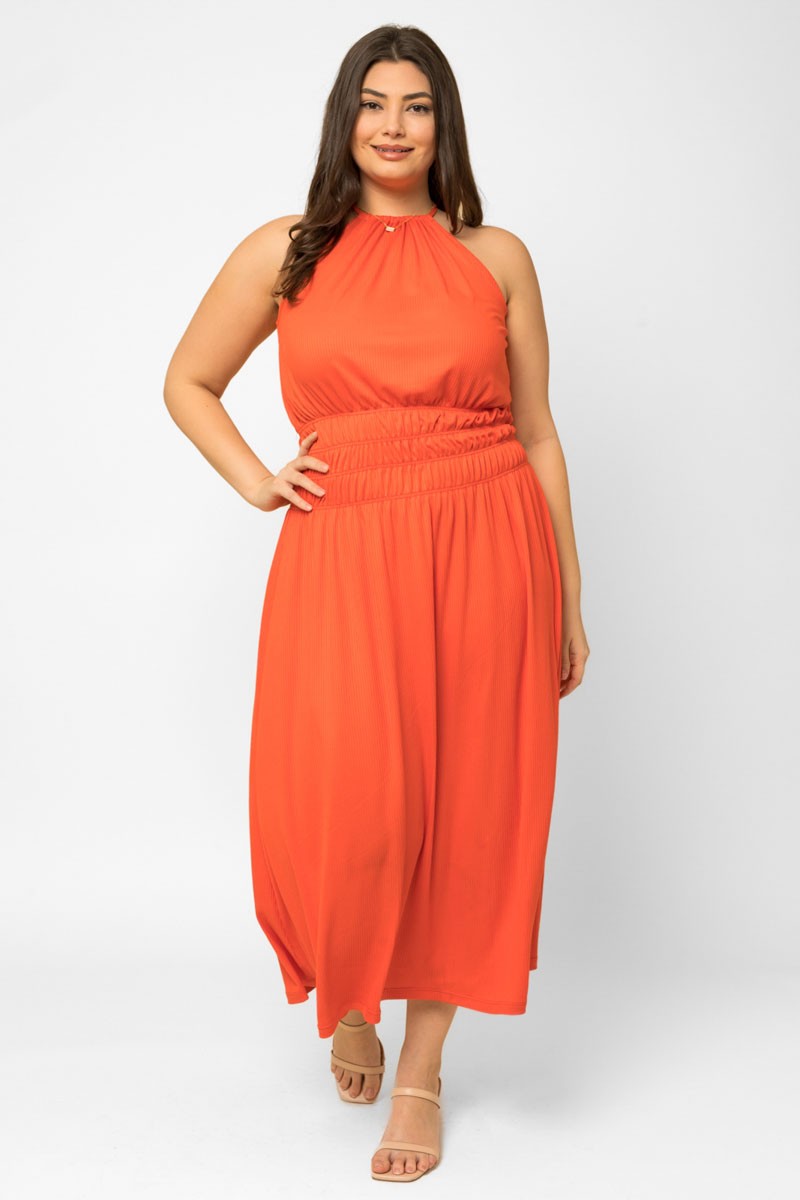 Elastic Maxi Dress (PLUS SIZE)