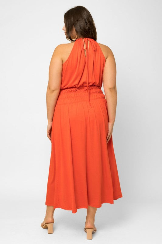Elastic Maxi Dress (PLUS SIZE)