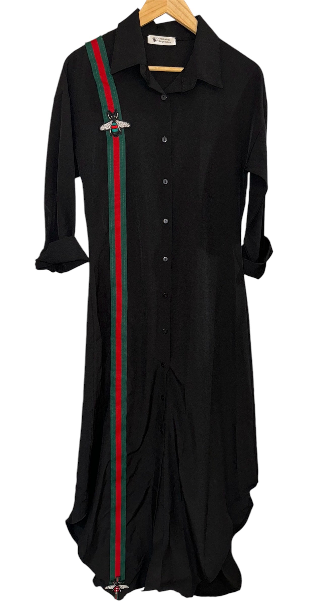 Maxi Casual Dress Long Sleeve Button Front