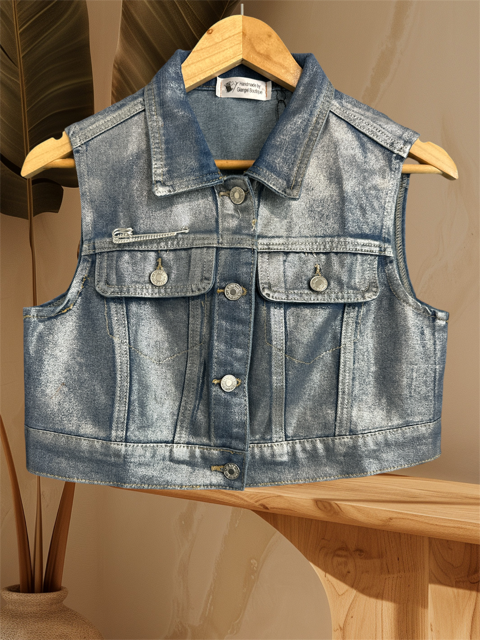 Denim Vest (METALLIC)