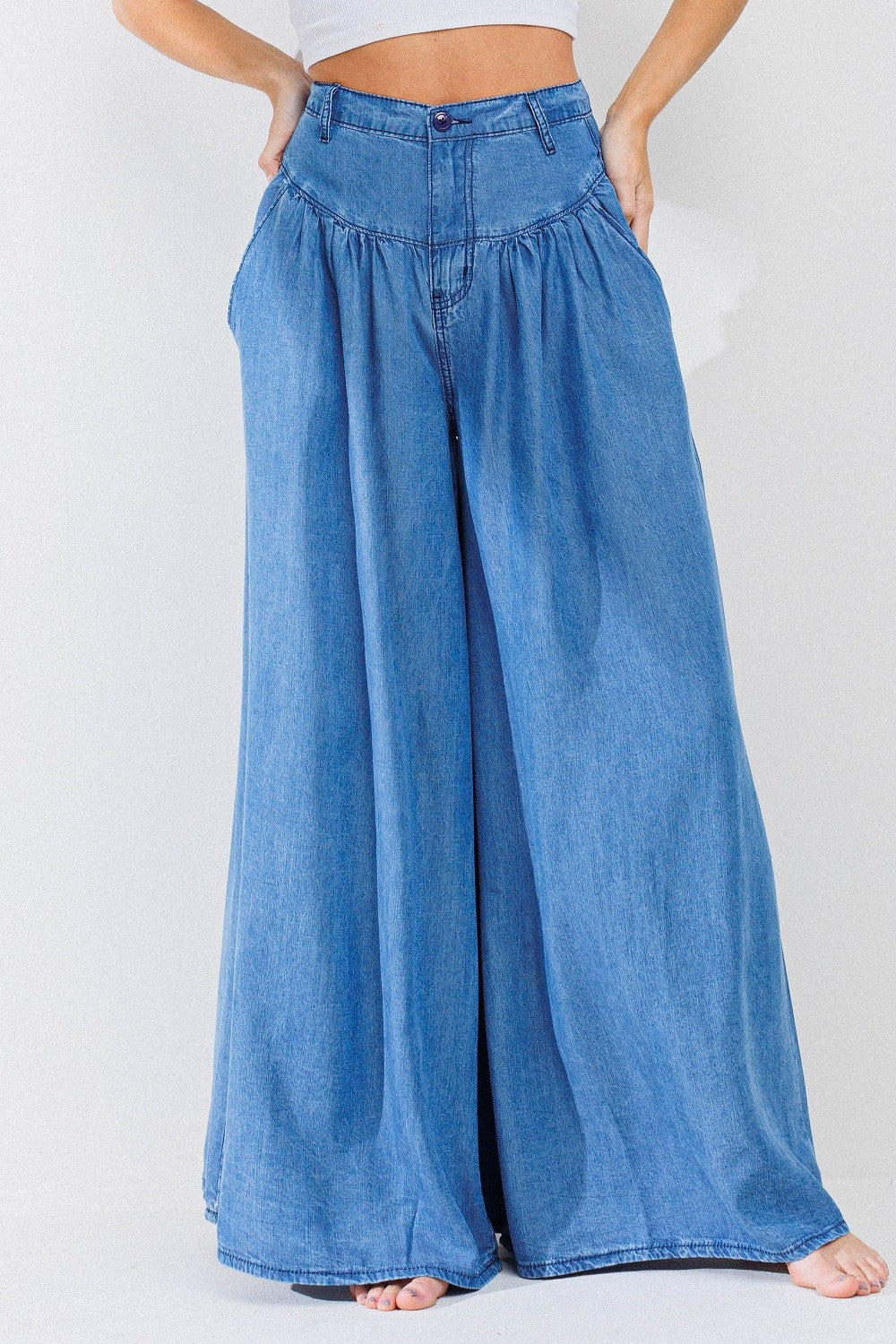 CHAMBRAY PANTS