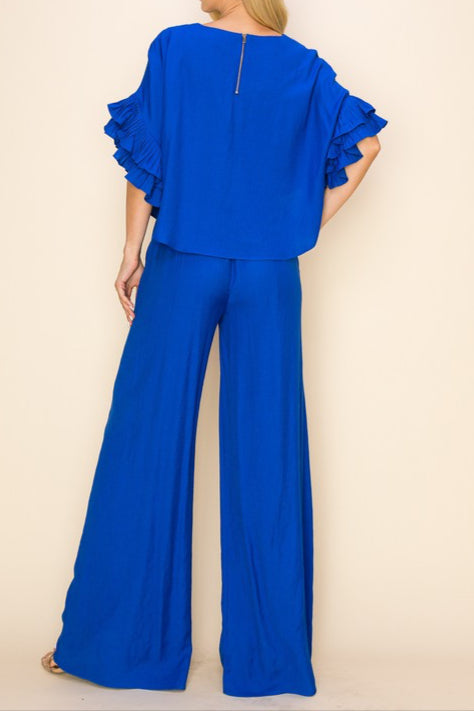 Linen Blouse and Pants Set
