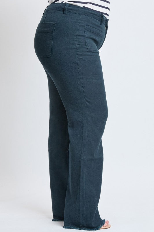 High Rise Snip To Fit Wide Leg Jean (PLUS SIZE)