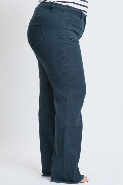 High Rise Snip To Fit Wide Leg Jean (PLUS SIZE)