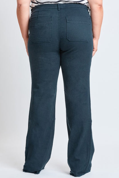 High Rise Snip To Fit Wide Leg Jean (PLUS SIZE)