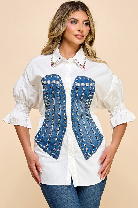 Shirt with Denim