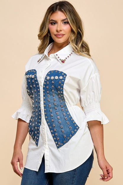 Shirt with Denim