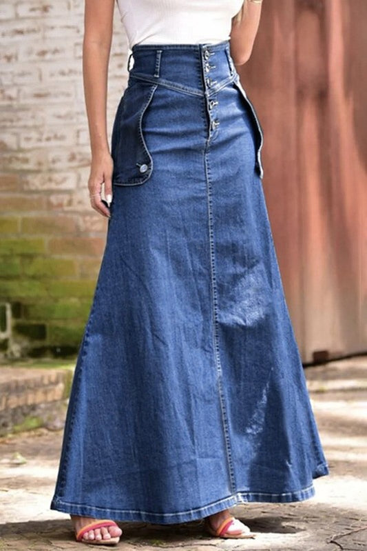 Knee Casual Long Skirt