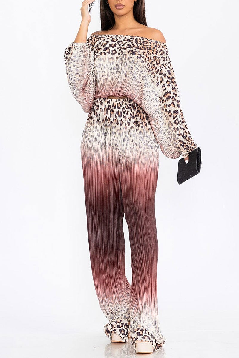 TOP & WIDE LEG ANIMAL PRINT SET.