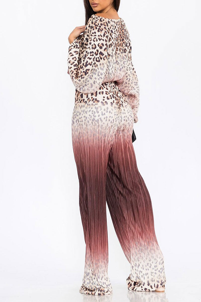 TOP & WIDE LEG ANIMAL PRINT SET.