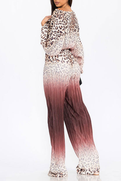 TOP & WIDE LEG ANIMAL PRINT SET.