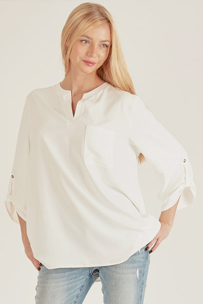 Blouse Open Loose Fit Top (PLUS SIZE)