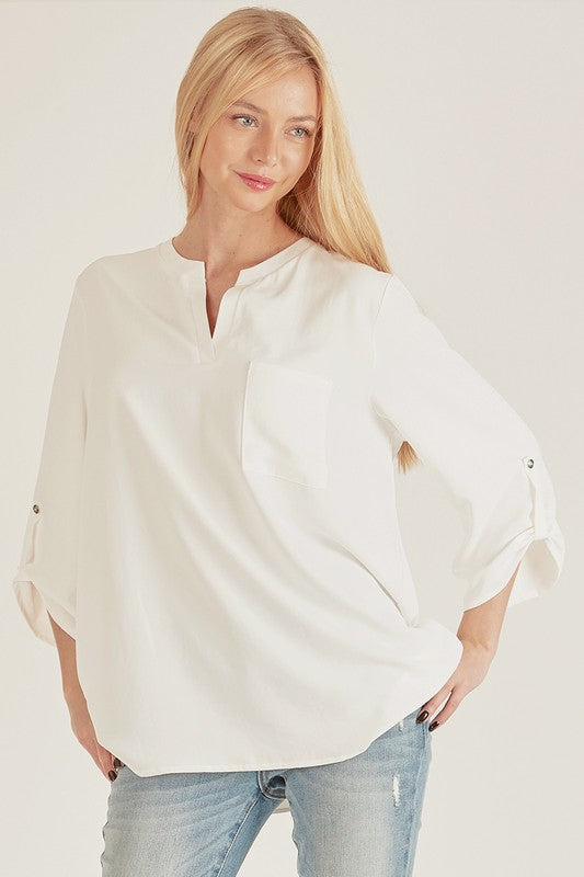 Blouse Open Loose Fit Top (PLUS SIZE)