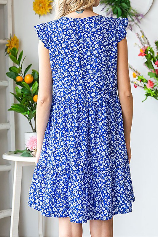 FLORAL TIERED LAYERED DRESS