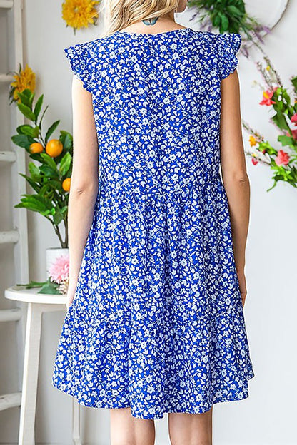 FLORAL TIERED LAYERED DRESS
