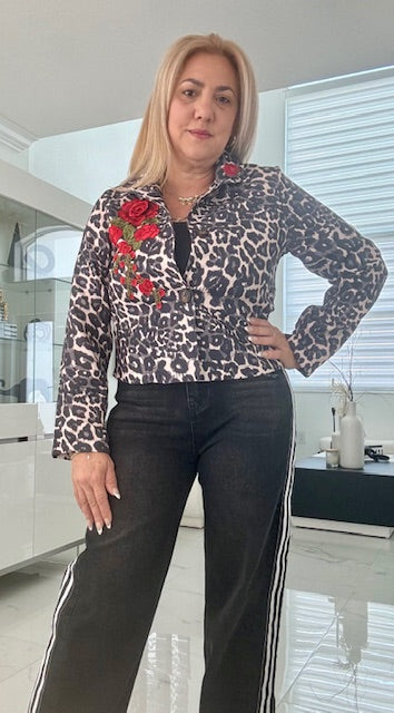 Blazer (ANIMAL PRINT & ROSES)