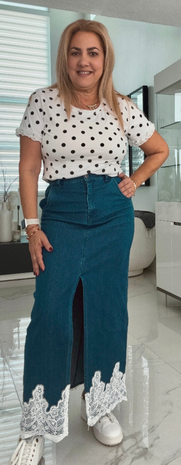 Long Skirt (LACE TRIM)
