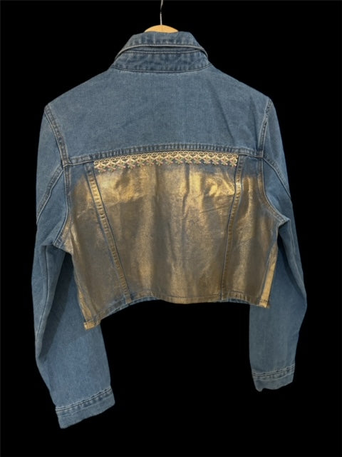 Denim Jacket (Golden Flowers)