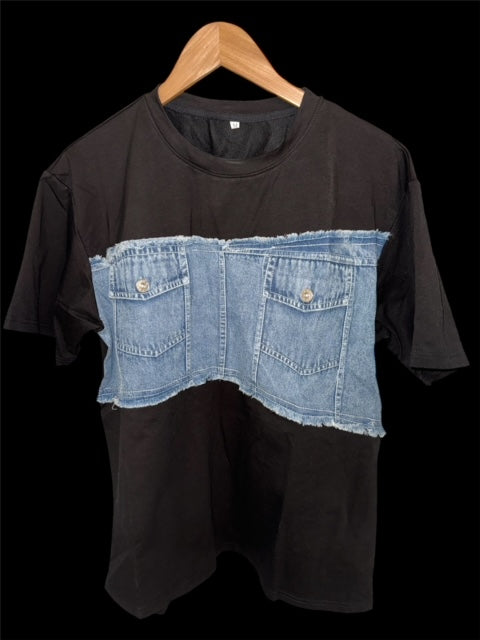 T-Shirt (Black/Denim)