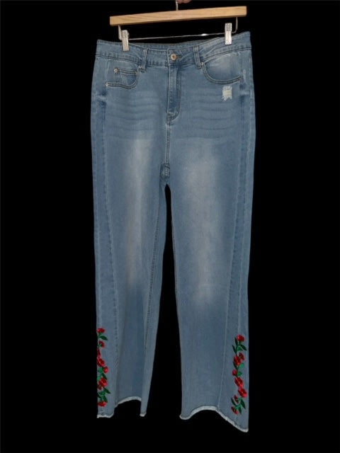 Jeans (RED FLOWERS)