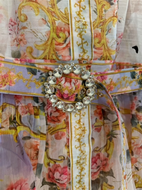 Elegant Set (short-sleeved top with high-wasted flowing pants)