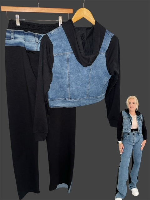Denim Set/ Black