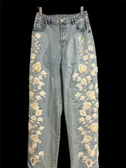 Jeans (STRECH MID RISE SIDE STONE)
