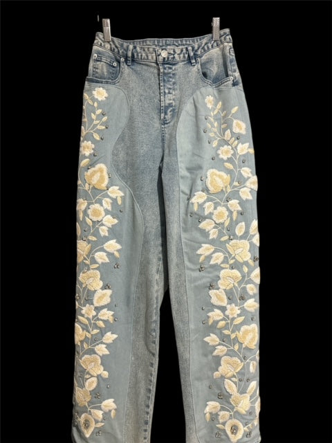 Jeans (STRECH MID RISE SIDE STONE)