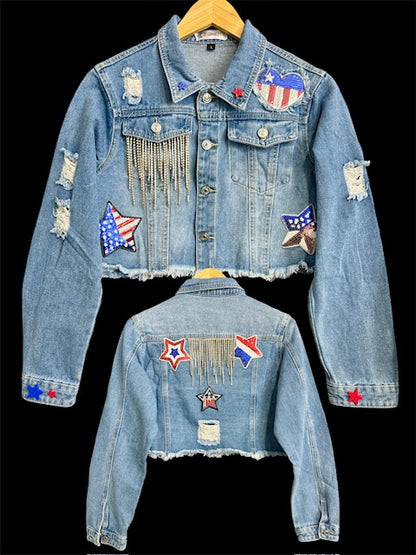 DENIM JACKET (LOVE U.S.A)