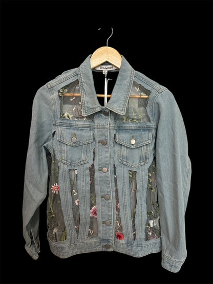 Denim Jacket (transparent flowers)