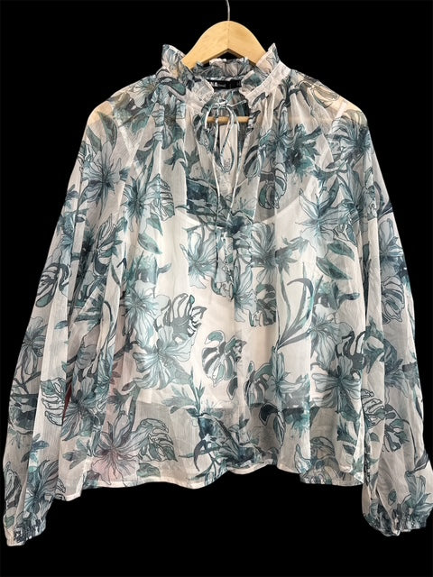 Long Sleeve Floral Print Blouse Top
