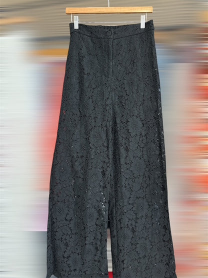 Pants High wide leg lace trousers