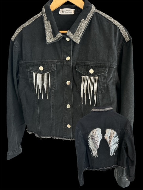 Denim Jacket (Black & Silver)