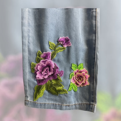 SOFT CHAJEANS, WITH INCRUSTED EMBROIDERY